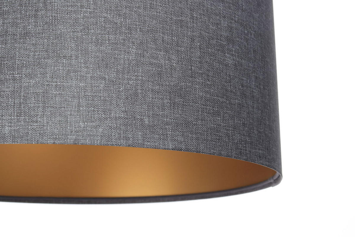 HÄNGELEUCHTE Grau 60/35 cm - Goldfarben/Grau, Kunststoff (35/1/35cm) - ONZENO