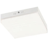 LED DECKENLEUCHTE MERULA Aluminium Weiß - Weiß, Metall (18/18/4.5cm) - Globo Lighting