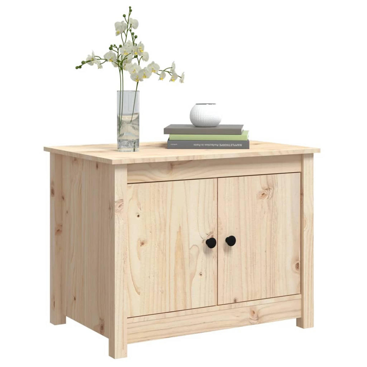COUCHTISCH 71x49x55 cm Massivholz Kiefer - Naturfarben, Holz (71/49/55cm) - furnicato