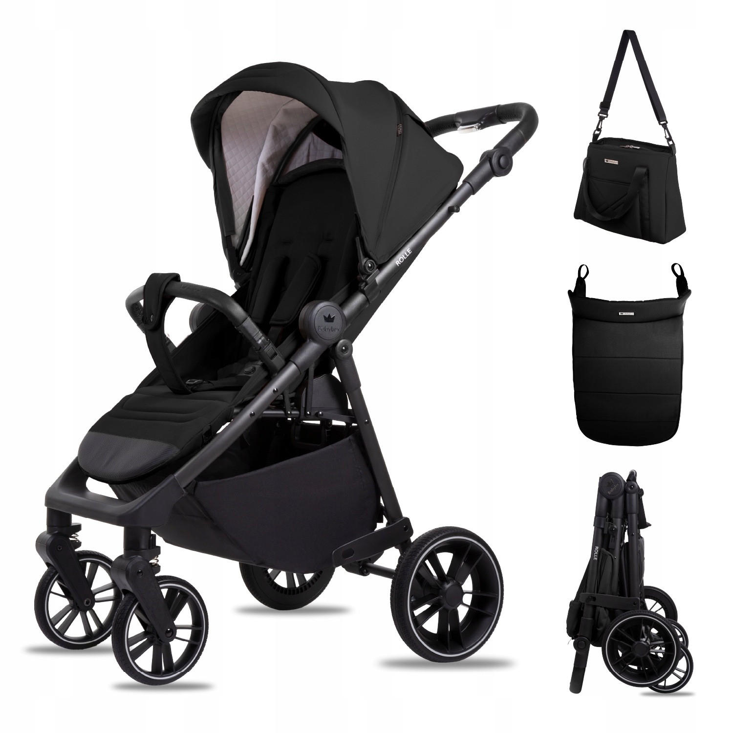 BabyLux Buggy Schwarz 58x99 cm