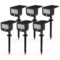 LED-SOLAR-SICHERHEITSLEUCHTE - mit Bewegungsmelder und Funk-Aktivierung für Garten und Terrasse, 6er-Set - Weiß, Kunststoff (13/4.5/33.9cm) - Northpoint