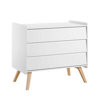 DJEČJA KOMODA Vintage Bijelo i drvo - bijela, drvni materijal (100/90/59cm) - Petits-meubles