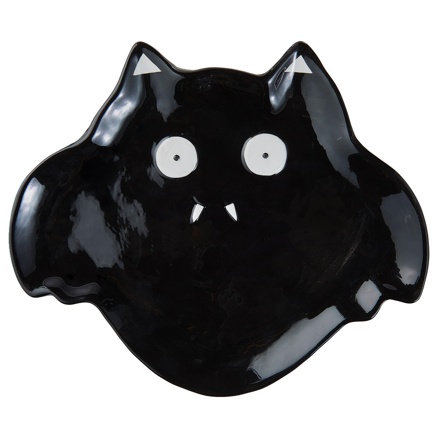 DEKO-TELLER Halloween Fledermaus - Schwarz, Keramik (3cm) - Butlers