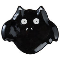 DEKO-TELLER Halloween Fledermaus - Schwarz, Keramik (3cm) - Butlers