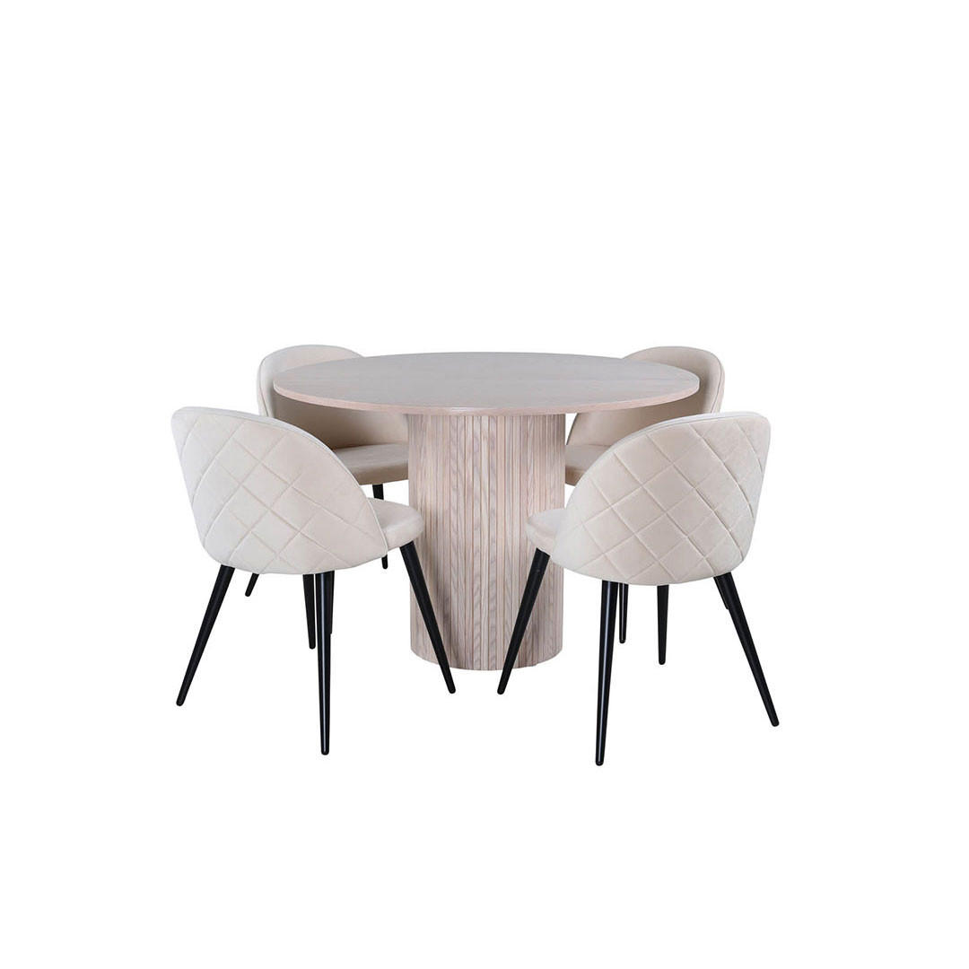 ESSGRUPPE 5-TLG. Bianca Beige - Beige, Holz/Holzwerkstoff (110/74/110cm) - ebuy24