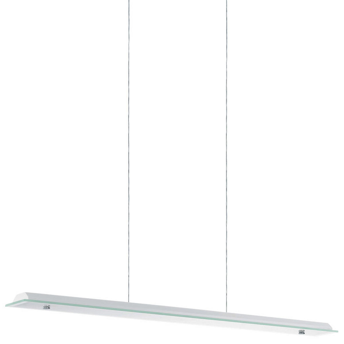 LED HÄNGELEUCHTE Stahl Weiß satiniert - Weiß, Glas (67/7/110cm)