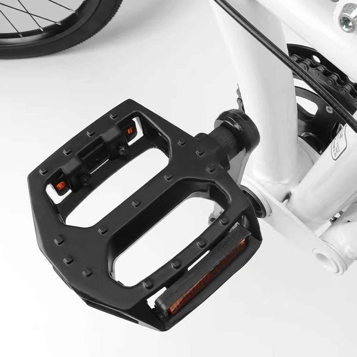 FAHRRADPEDALE mit Reflektoren Schwarz - Schwarz, Kunststoff (10/2.2/12cm)