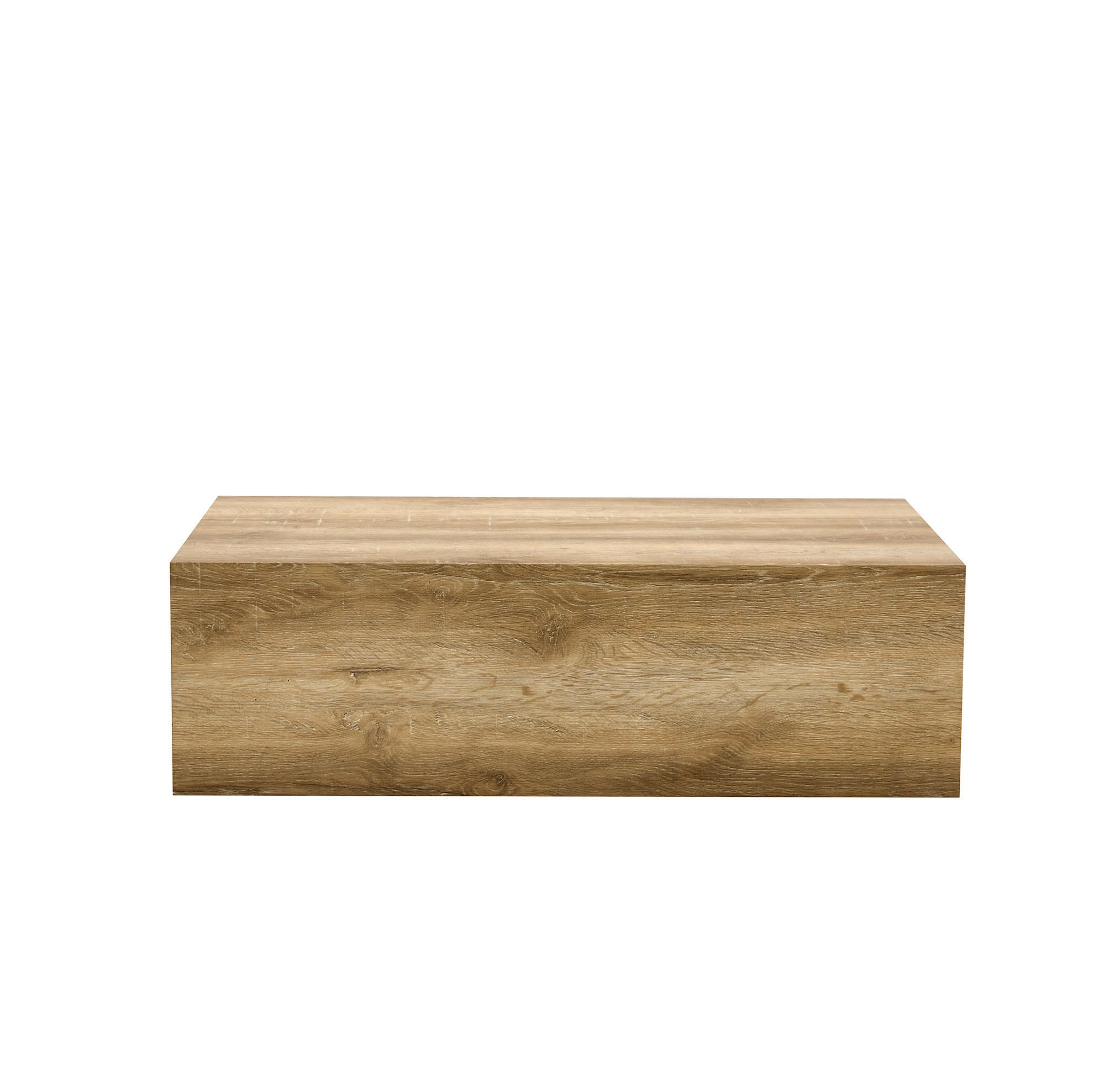 COUCHTISCH 90/50 cm in Holzoptik aus MDF – rechteckig, montagefrei - Naturfarben, Holzwerkstoff (90/50/30cm) - BEAOK