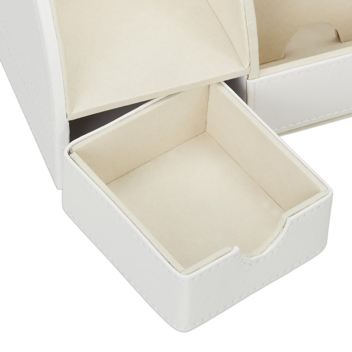 SCHREIBTISCHORGANIZER - Weiß, Wellpappe/Kunststoff (15/19/13cm) - Relaxdays