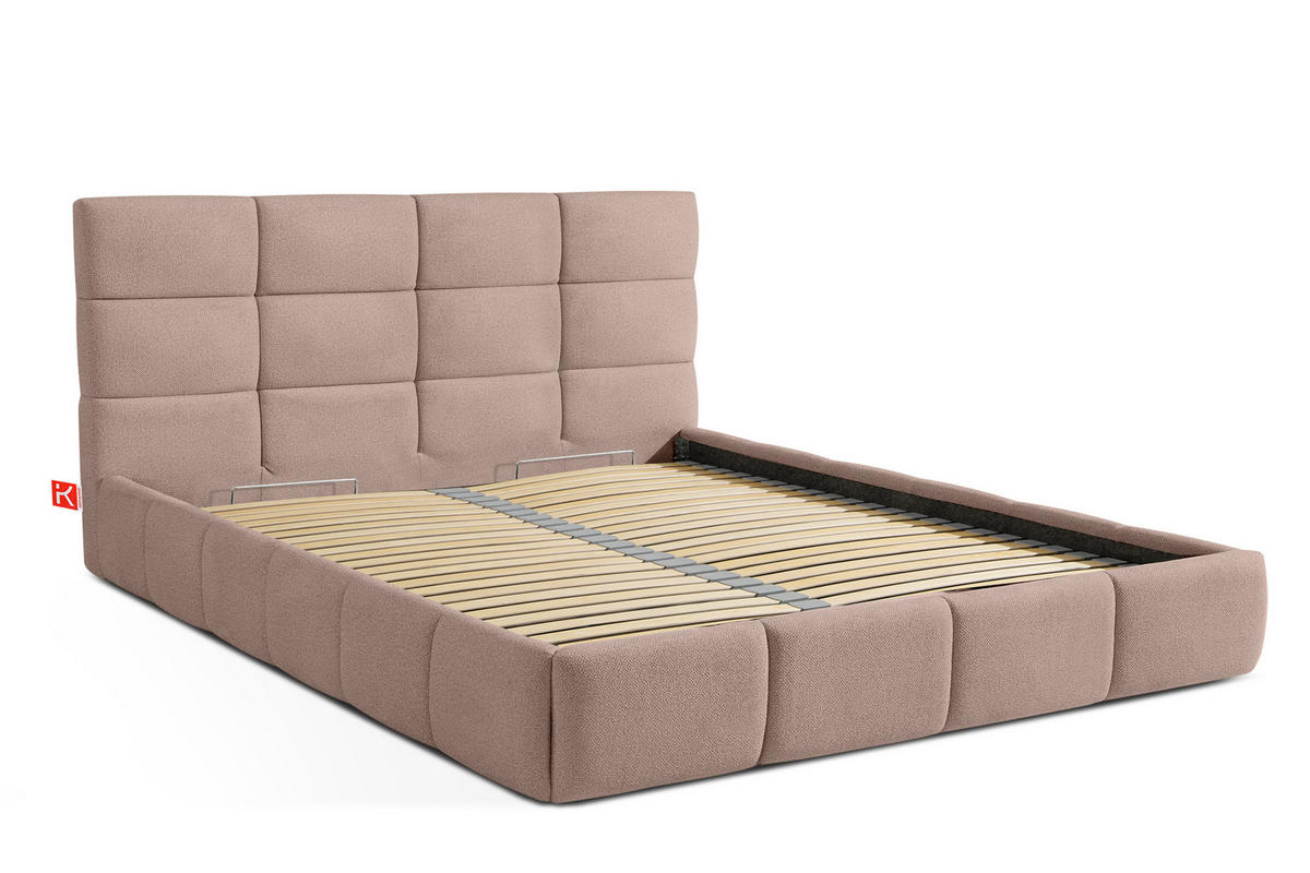 POLSTERBETT ALTOS Bouclé, rosa - Rosa, Holz/Holzwerkstoff (160/200cm) - KONSIMO®