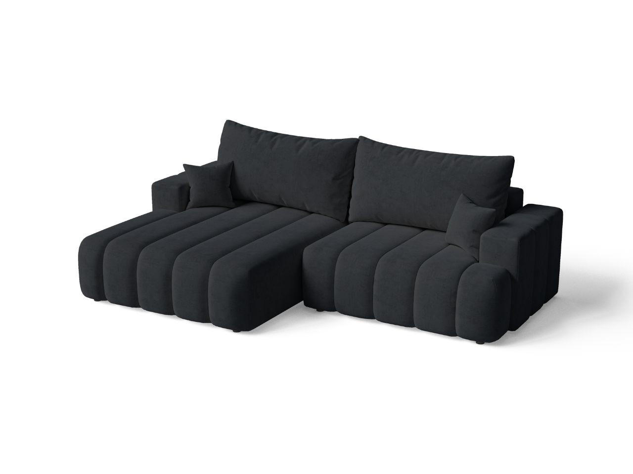 ECKSOFA Caleo Schwarz Links - Schwarz, Holz/Textil (270/170cm) - Graingold