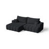 ECKSOFA Caleo Schwarz Links - Schwarz, Holz/Textil (270/170cm) - Graingold