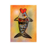 POSTER Fisch Erbauend Blatt A3 Rahmenlos - Klar, Papier (29.7/5/42cm) - Nacnic