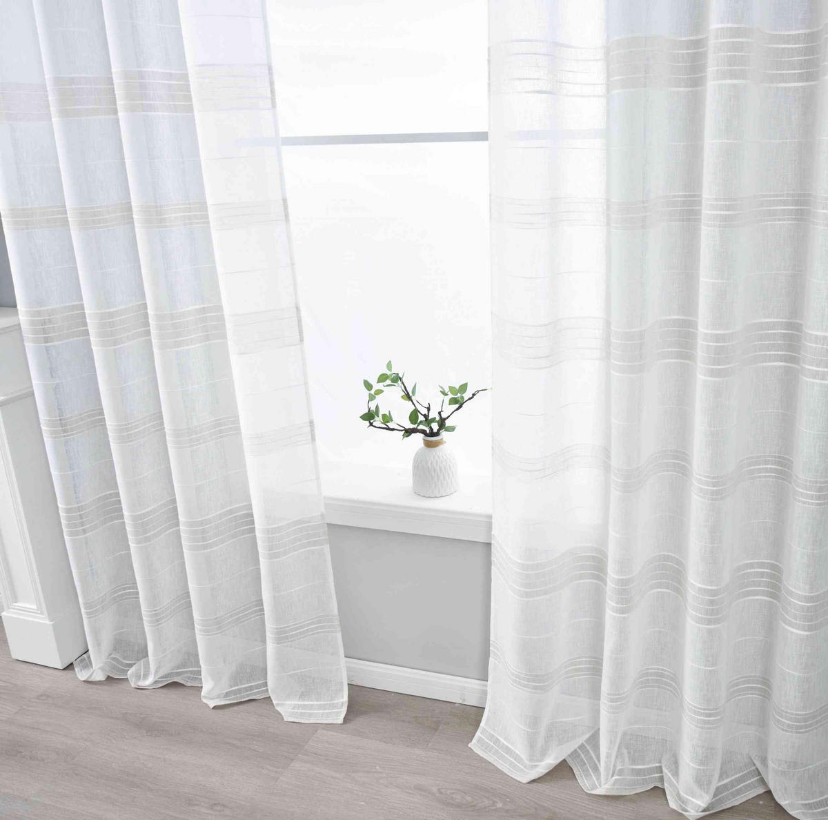 VORHANG 2ER SET »Frankfurt« HxB 245x140 cm Taupe - Taupe, Textil (140/245cm) - Gardinenbox