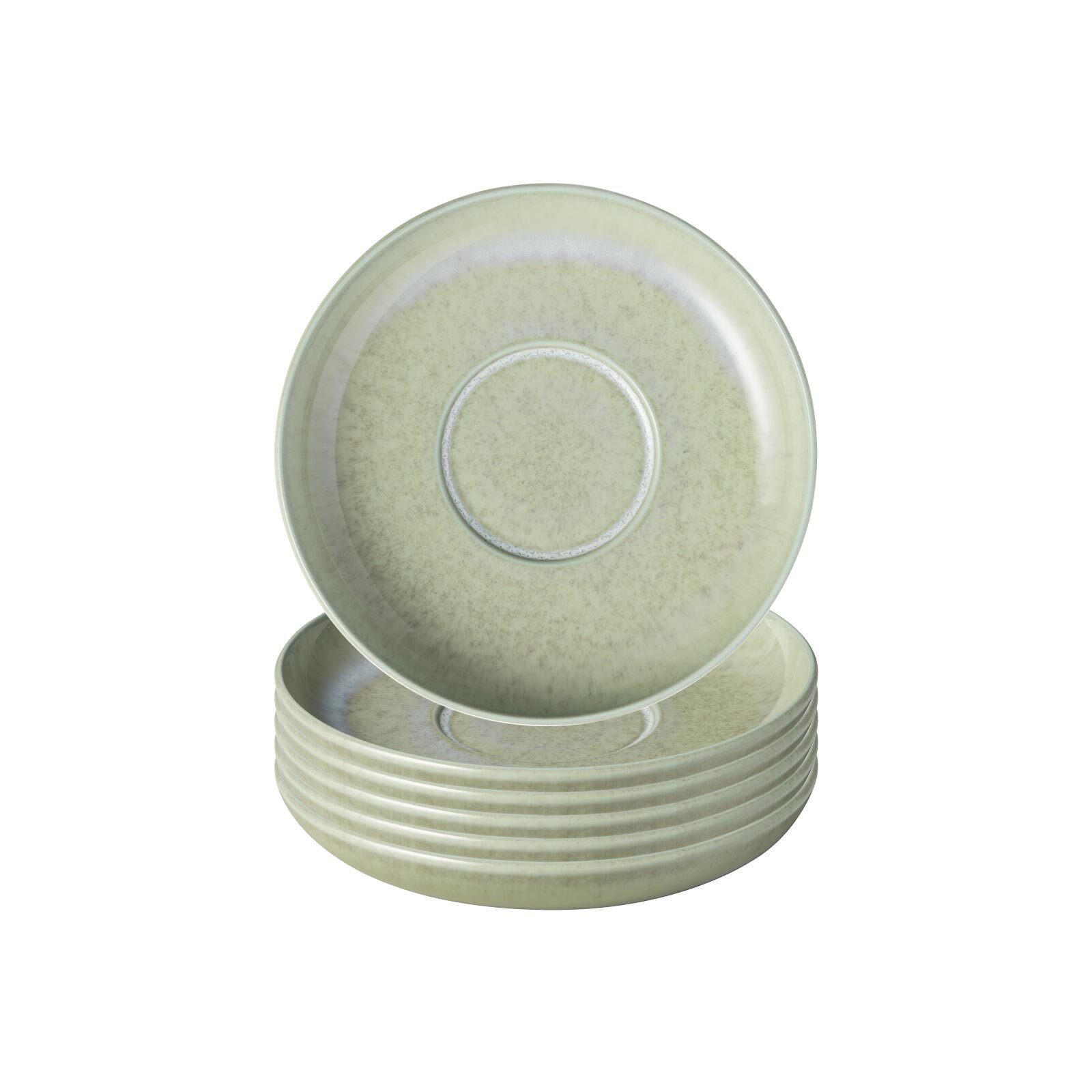 ESPRESSOUNTERTASSEN Perlemor Alga grün ø 12 cm 6er Set - Grün, Keramik (12cm) - like.Villeroy & Boch
