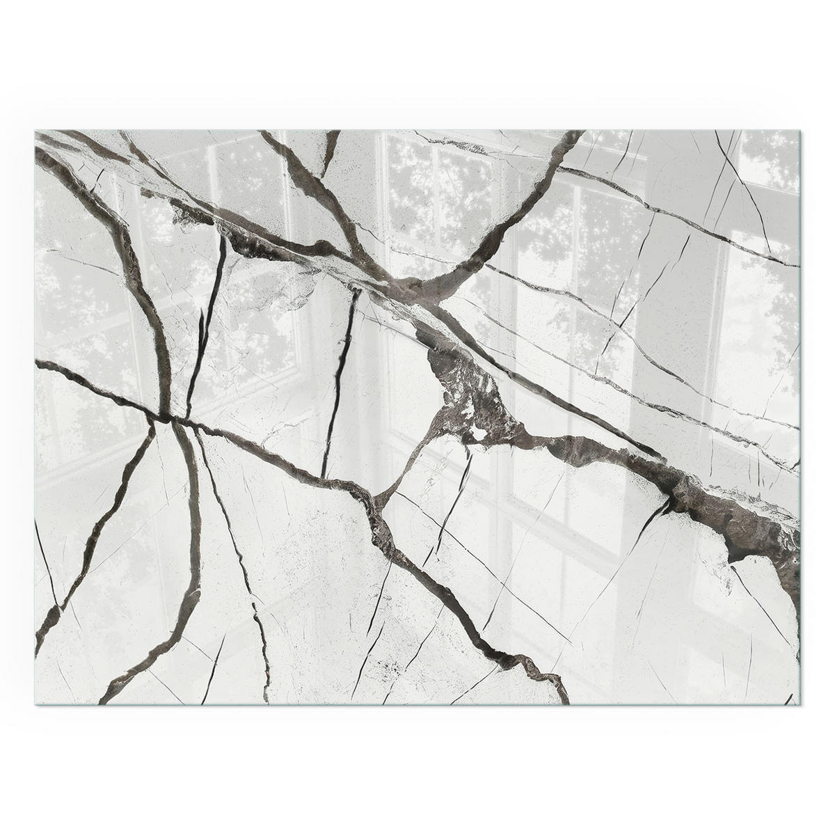 GLASPLATTE für Kamin 80x60 cm - Weiß, Glas (80/60/0.4cm) - TULUP