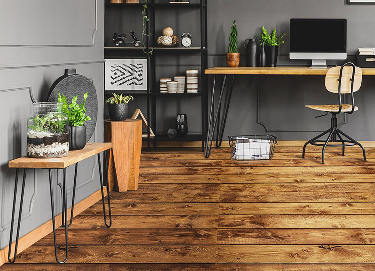 VINYL TEPPICH 150x225 cm Vertikale Bretter - Kastanienfarben, Kunststoff (150/225cm) - TULUP