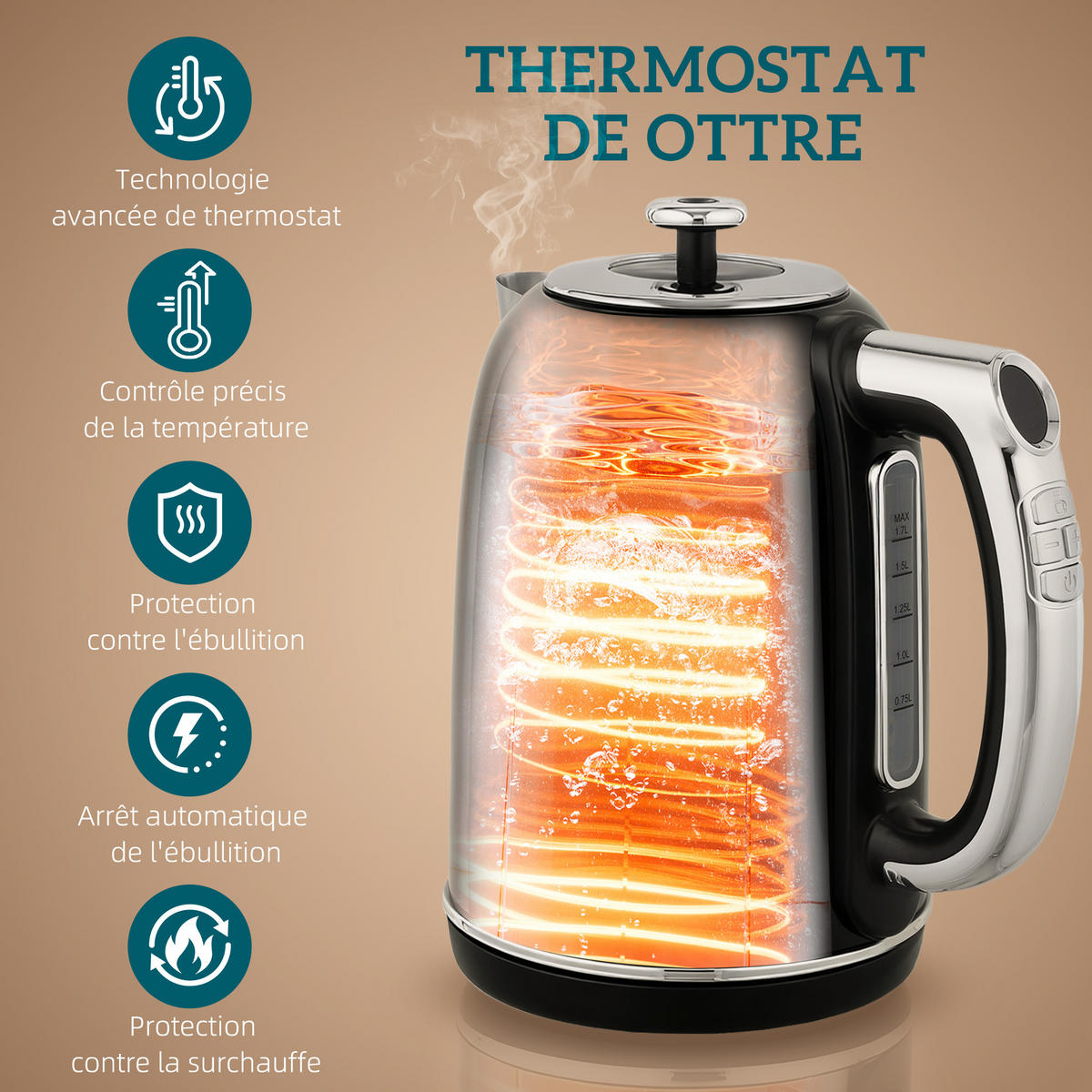 WASSERKOCHER-TOASTER-SET DE-17464 Schwarz - Schwarz, Metall (15.9/24.8/23.2cm) - ComfortXL