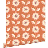 TAPETE Blumen 50 x 900 cm - Orange, Papier (50/900cm) - ESTAhome
