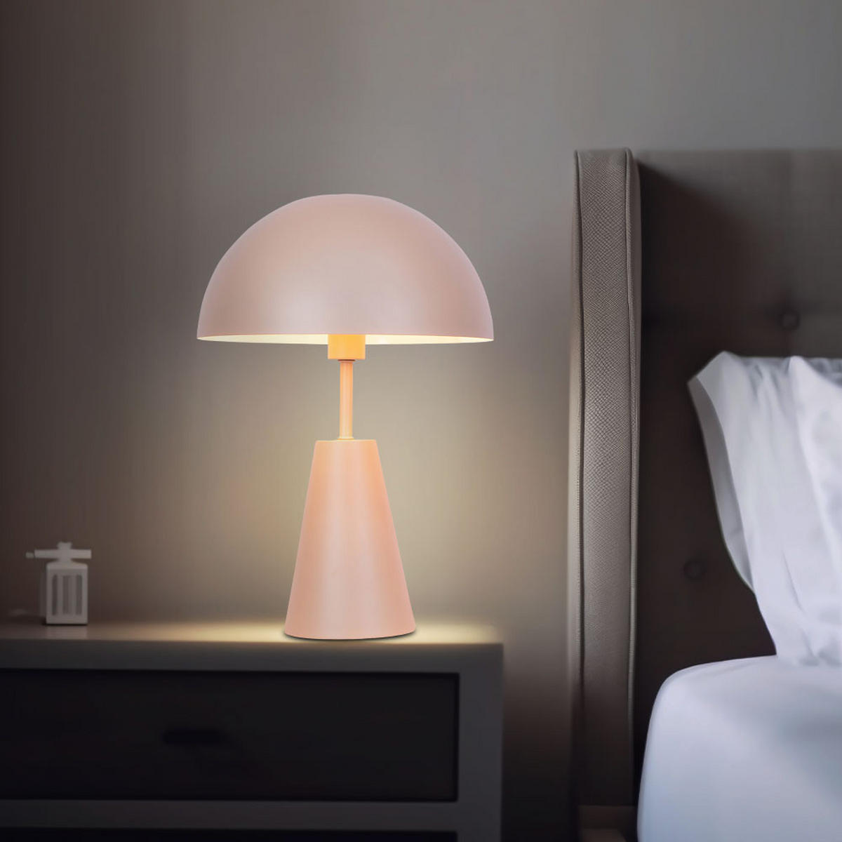 LED TISCHLEUCHTE Retro Metall Grün Beige - Beige, Metall (25/25/36cm) - Nowa