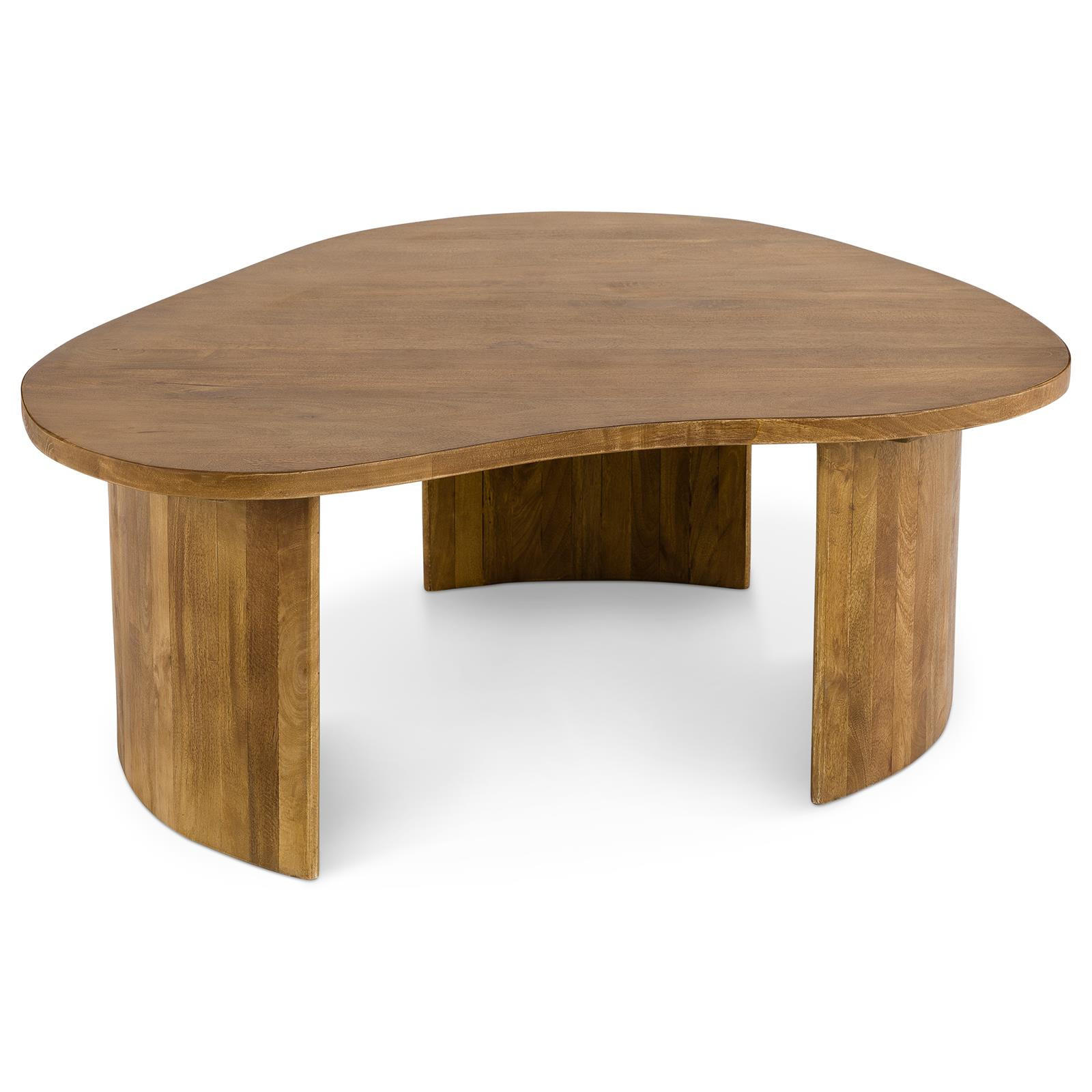 COUCHTISCH CALUA hellbraun - Hellbraun, Holz (90/104/40cm) - IDIMEX