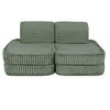 KINDERSOFA, Pocket Basic, Churros, Salboliv - Olivgrün, Textil (120/25/60cm) - MeowBaby