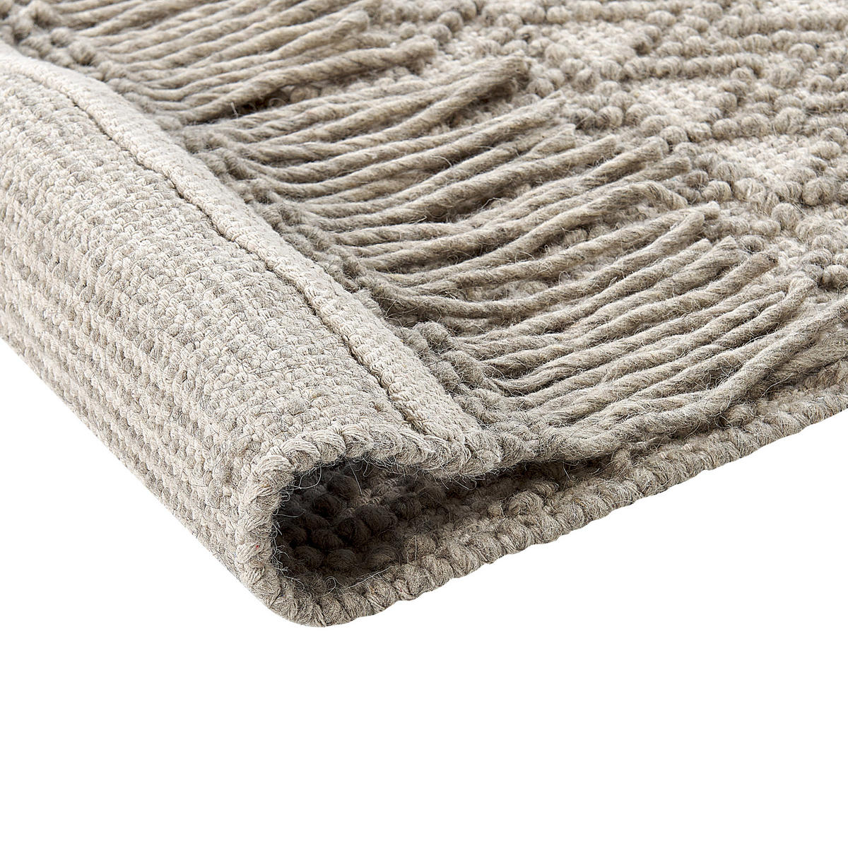 KURZFLOR-TEPPICH Alucra 230/160 cm - Beige, Textil (160/230cm) - Beliani