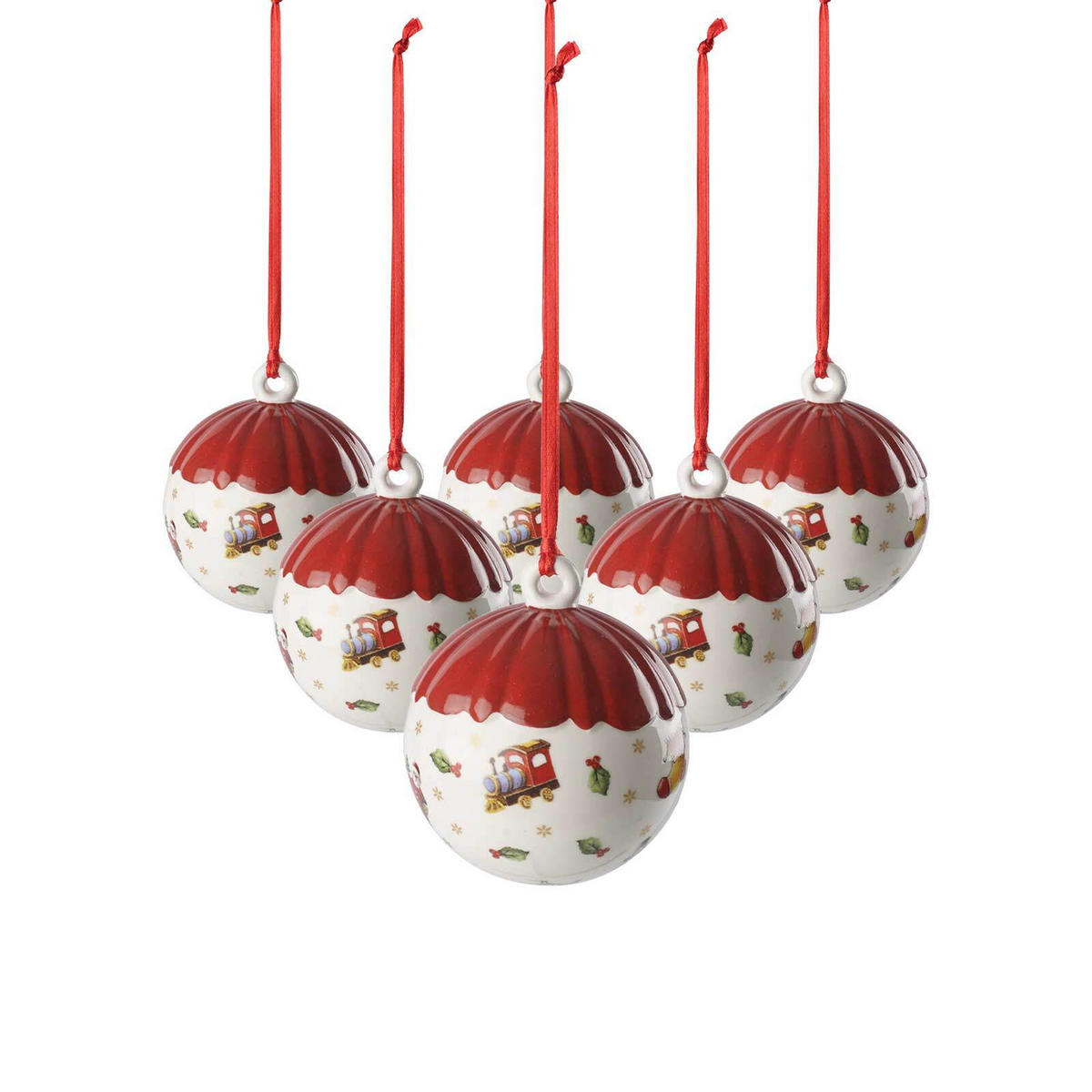KUGEL Toy's Delight Decoration bunt ø 6,3 cm 6er Set - Multicolor, Keramik (6.3/7.8/6.3cm) - Villeroy & Boch