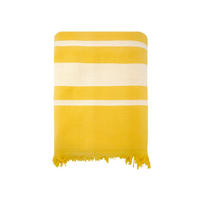 HAMAMTUCH mit Frottee gefüttert Gelb 90x170 340g/m² - Karibik Sonnenblume - Gelb, Textil (170/90cm) - LE COMPTOIR DE LA PLAGE