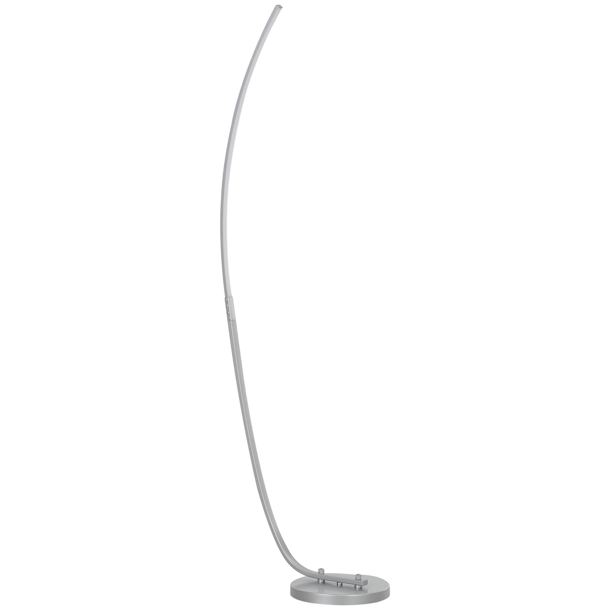 STEHLAMPE Aluminium Acryl Silber - Silberfarben, Metall (46/25/147cm) - HOMCOM
