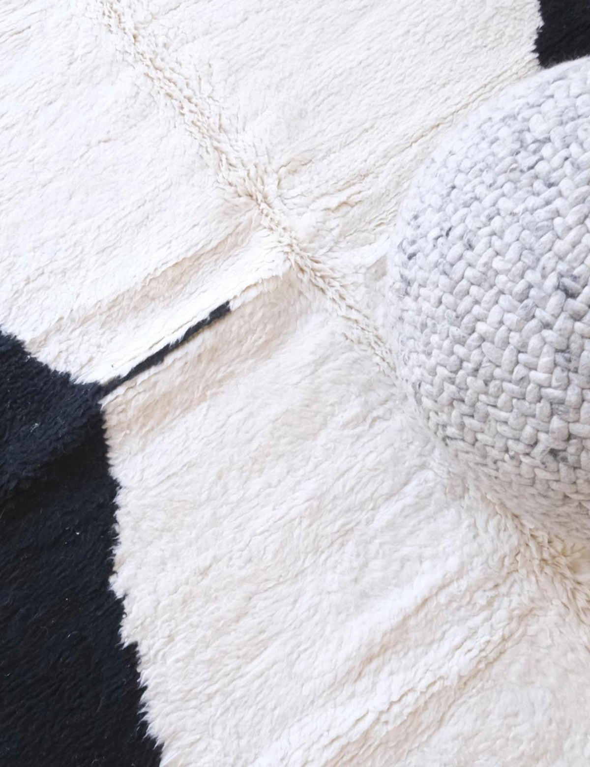 BERBERTEPPICH grafisch modern 184x 234 cm - Schwarz, Naturmaterialien (184/234cm) - AFK Living