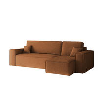 ECKSOFA, Best L-Form, Stoff Neve, Kupfer, Rechts - Orange, Holz (244/142cm) - Kaiser Möbel
