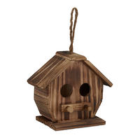 DEKO-VOGELHAUS - Braun, Holz (19/28.5/10.5cm) - Relaxdays