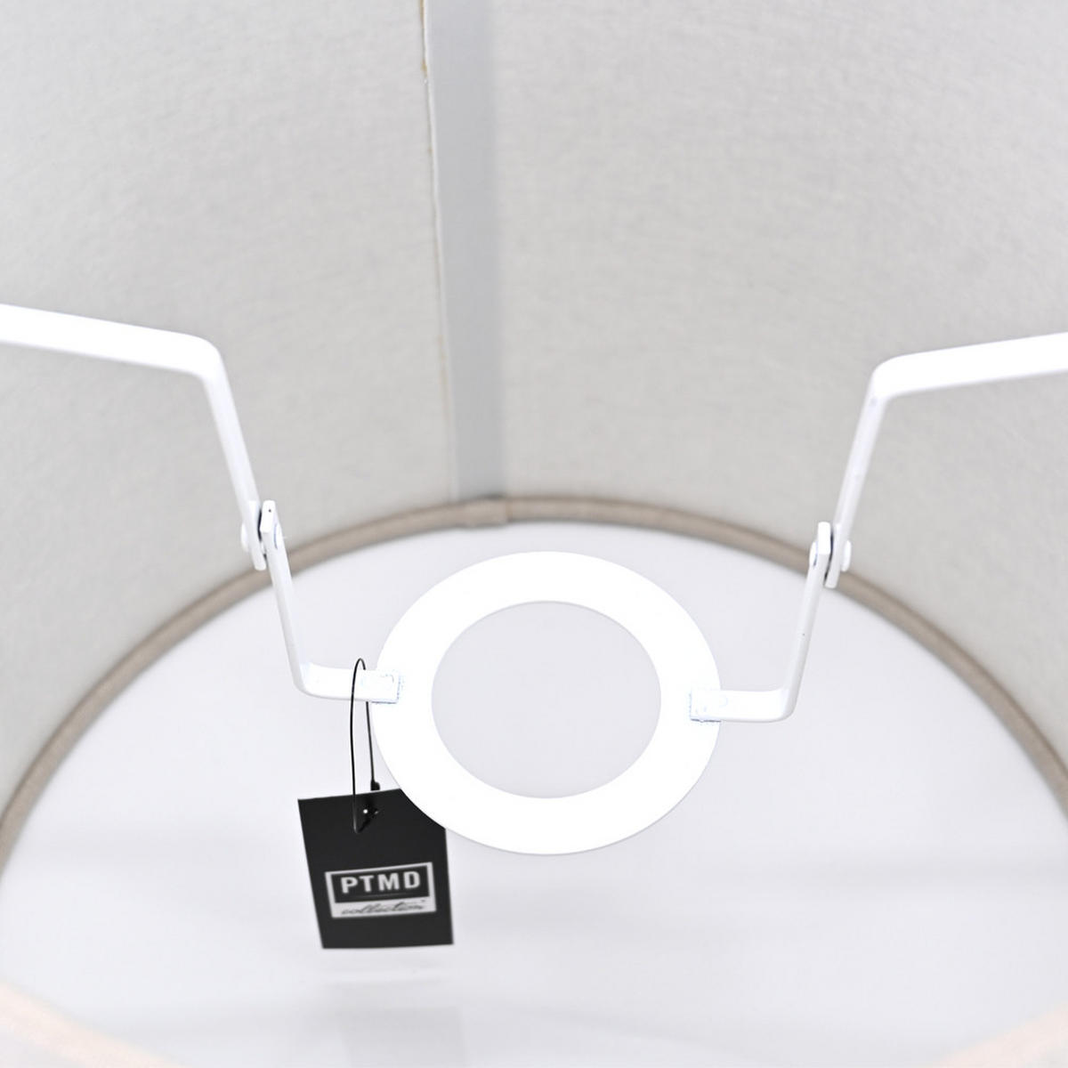 LAMPENSCHIRM Ø31x25,5 cm, Leinen, Beige - Beige, Textil (31/31/25.5cm) - dasmöbelwerk