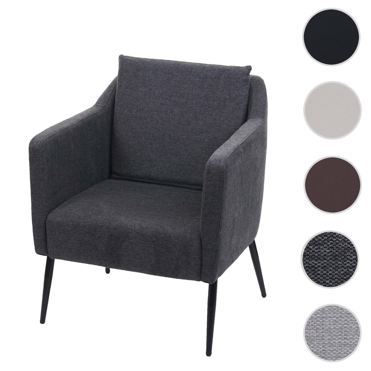 RELAXSESSEL H93A Anthrazit - Anthrazit, Textil (70/92/70cm) - MCW