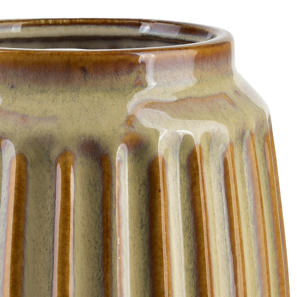 VASENABDECKUNG Arina Beige 11/15,5/18cm Keramik - Beige, Keramik (19cm) - Mondex