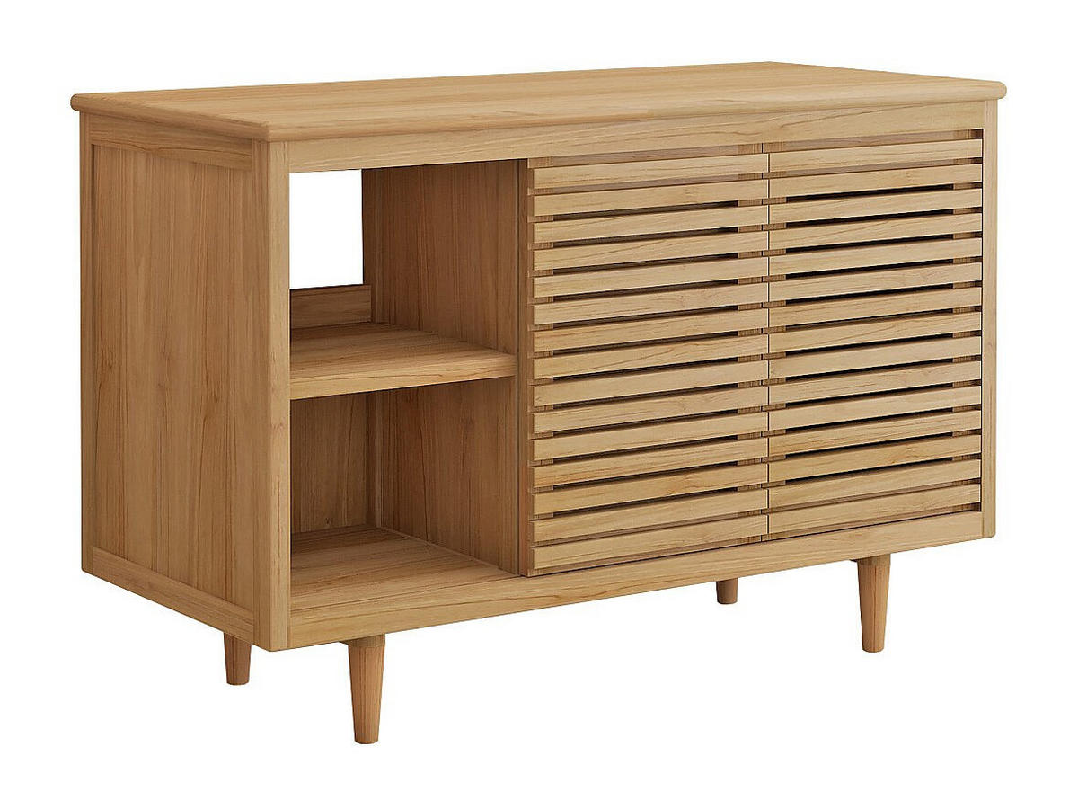 WASCHBECKENUNTERSCHRANK - 120 cm x 55 cm - holz - naturfarben hell Toraja - Naturfarben, Holz (120/80/55cm) - Vente-Unique
