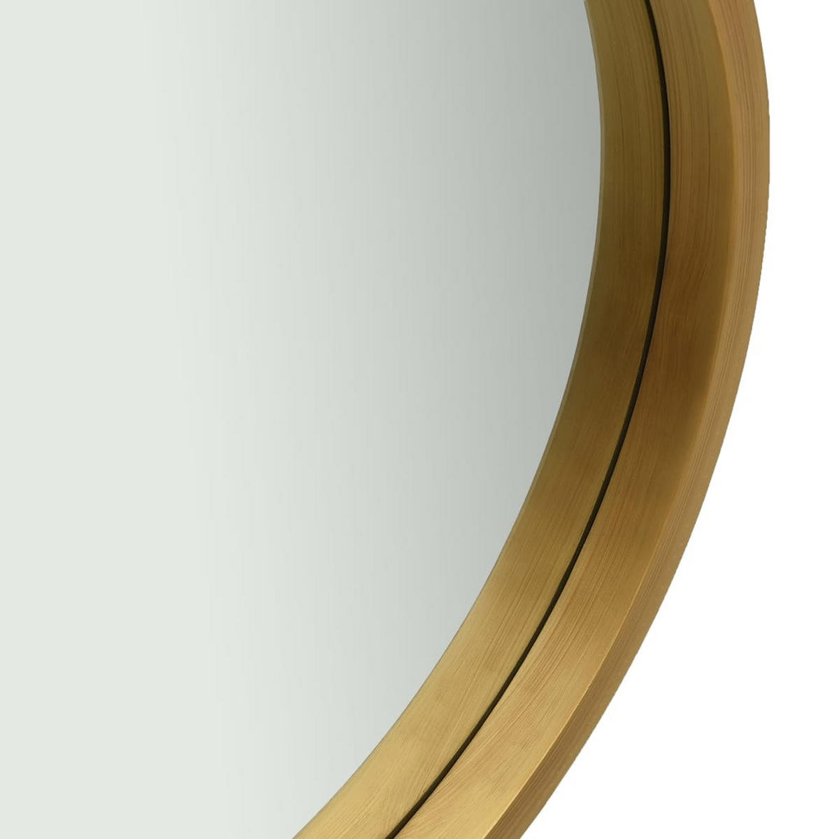 WANDSPIEGEL mit Gürtel 50 cm Golden - Goldfarben, Holz (50/50/1cm) - furnicato