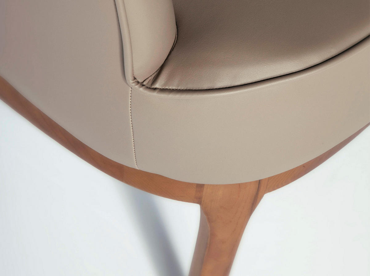 SESSEL Kunstleder - Nussbaumfarben/Grau, Textil (71/90/71cm) - ANGEL CERDA