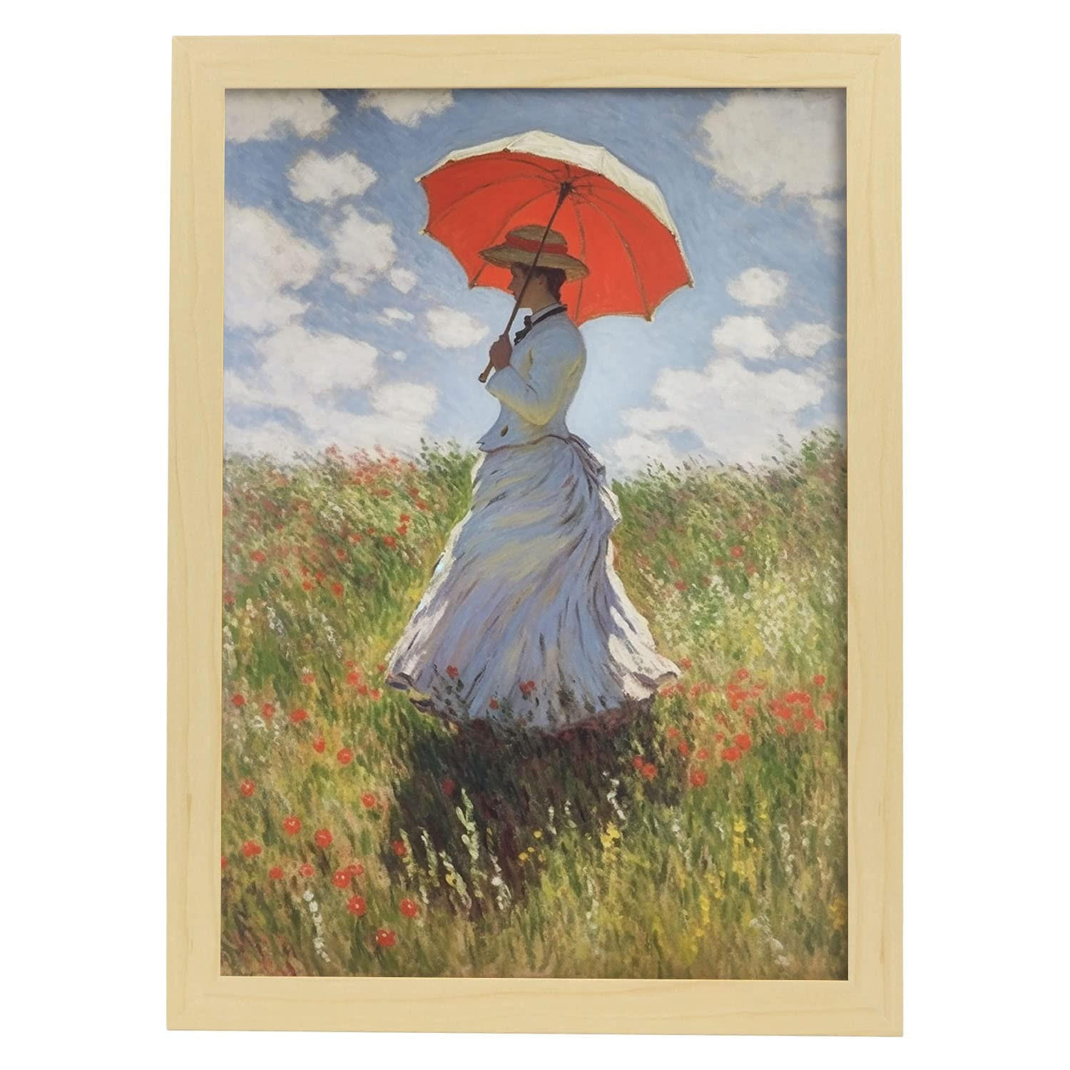 POSTER Claude Monet A3 Rahmen Aus Hellem Holz - Beige, Papier (29.7/5/42cm) - Nacnic