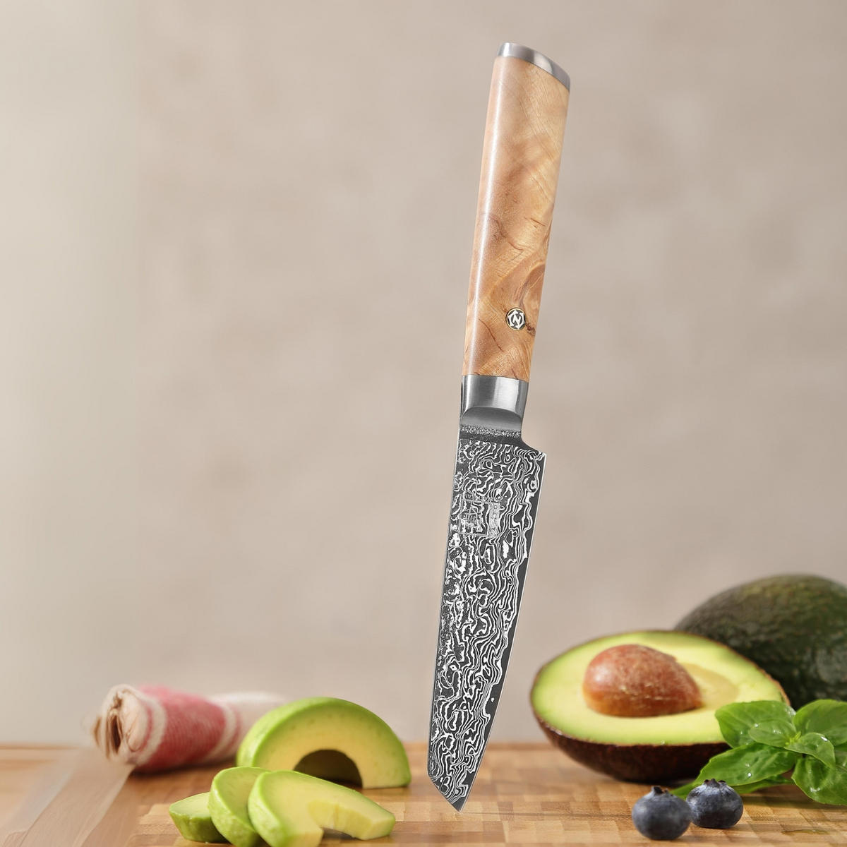 OFFICEMESSER 10 cm - Birkefarben, Holz/Metall (21cm) - Zayiko