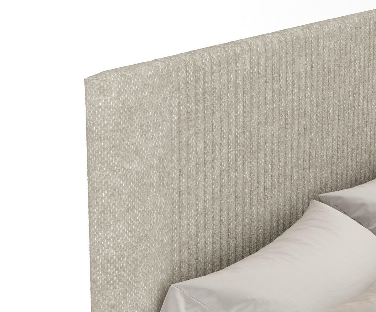 POLSTERBETT Etero Beige Grau 140/200 cm im Chenille-Stoff - Wengefarben/Beige, Holz/Holzwerkstoff (140/200cm) - Maison de Reve