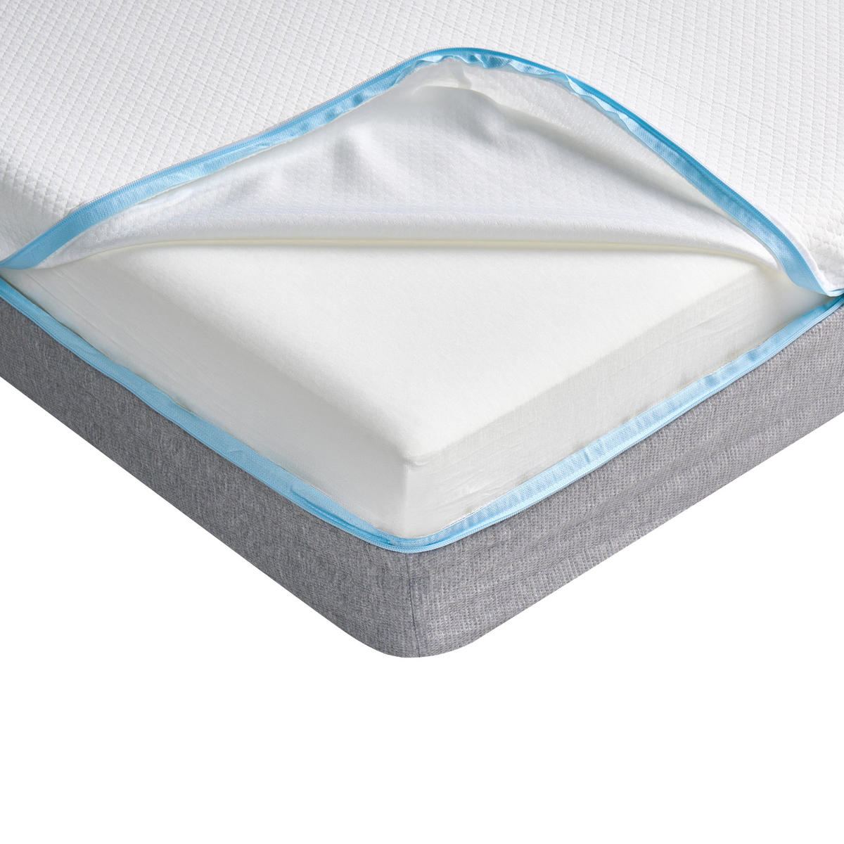MATRACE Paměťová pěna tvrdá 80/200/20 cm Glee - šedá/bílá, textil (80/200cm) - Beliani