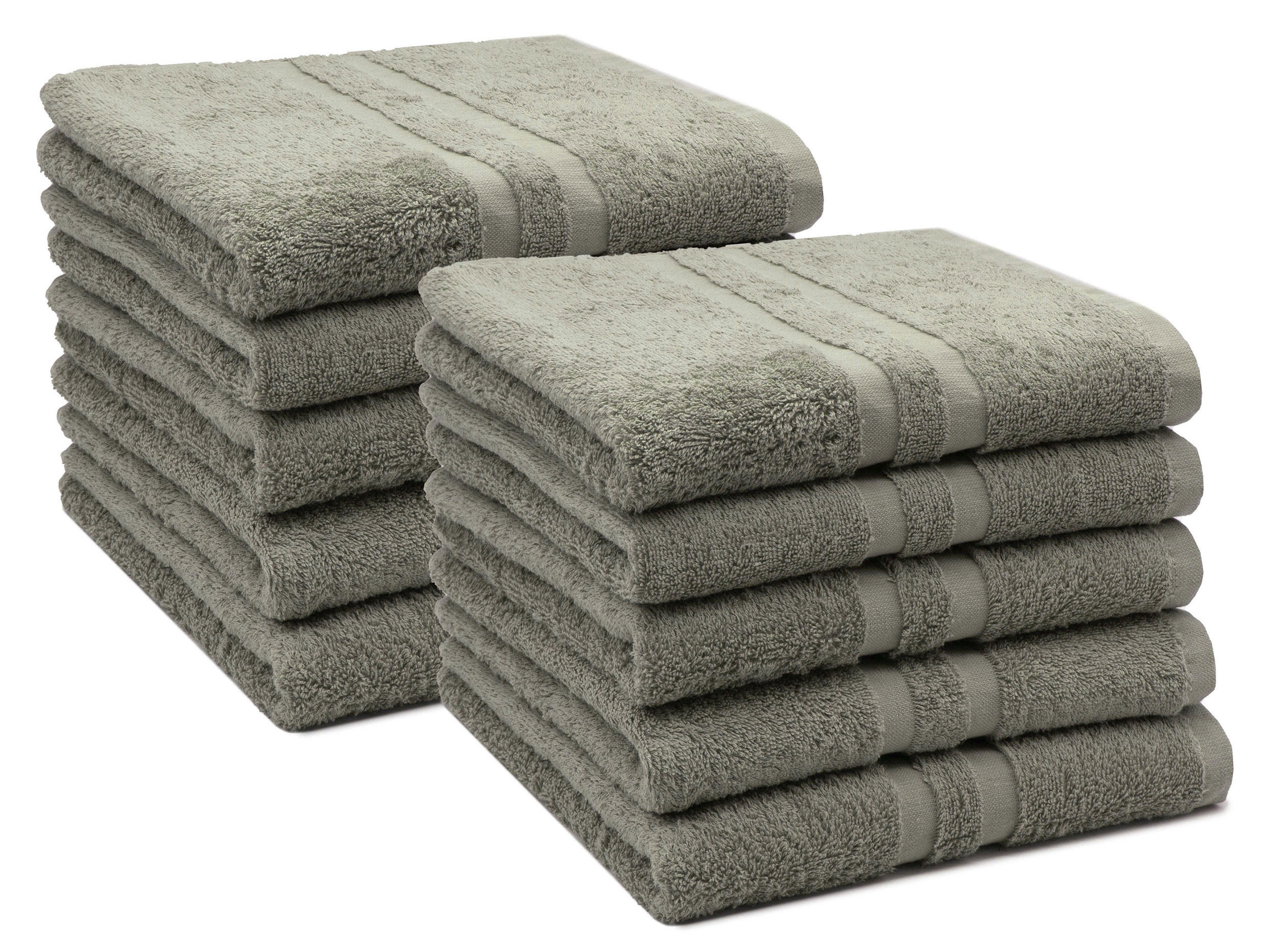 HANDTÜCHER, 10er-Set, 50x100 cm, 100% Baumwolle, Braun - Taupe, Textil (50/100cm) - Zollner
