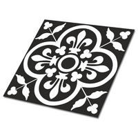 FLIESENAUFKLEBER 9 Stück 30x30 cm selbstklebend Orientalischer Stil - Schwarz, Textil (30/1.6/30cm) - TULUP