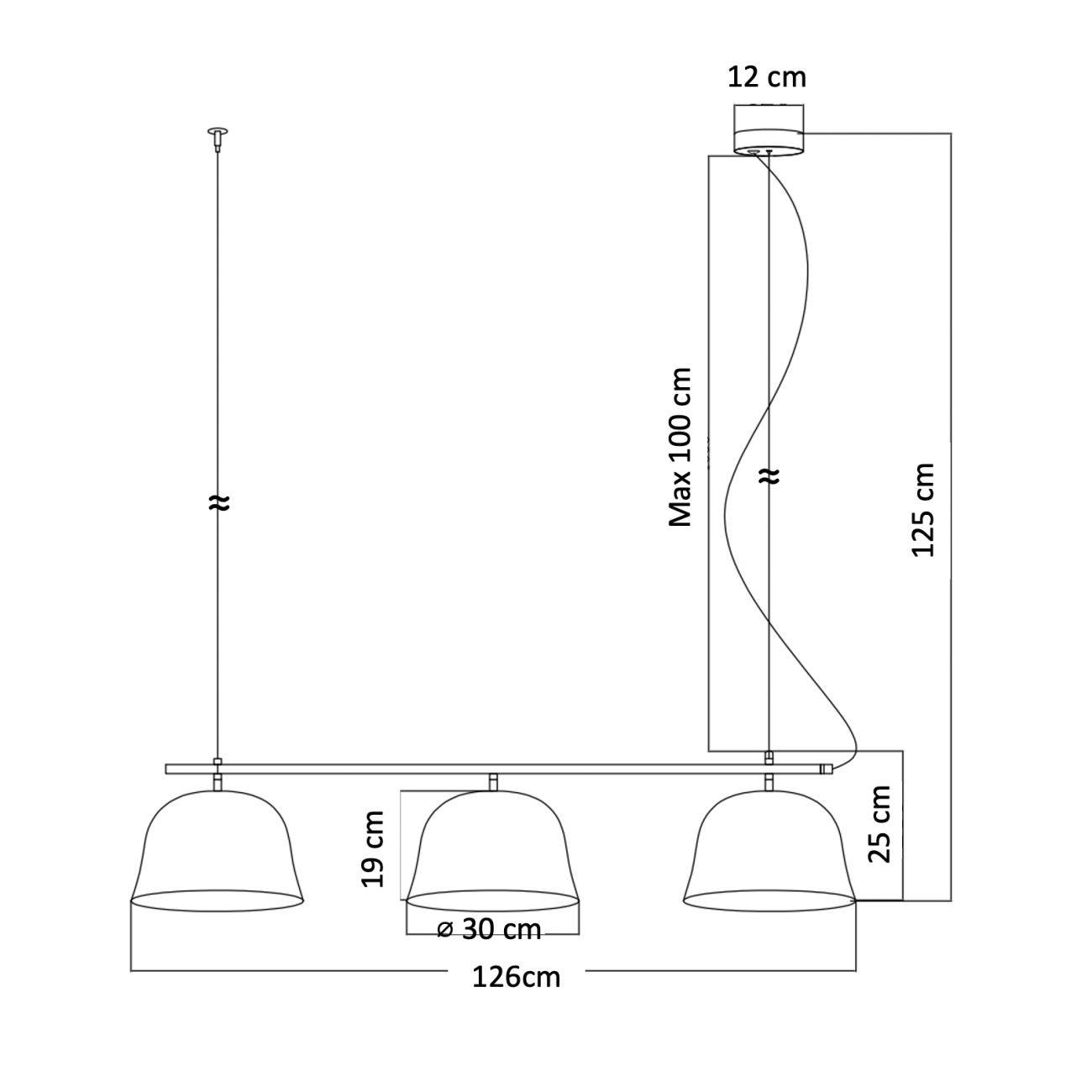 HÄNGELEUCHTE Oviedo, Weiß, 126cm - Weiß, Metall (126/126/25cm) - KOSILUM