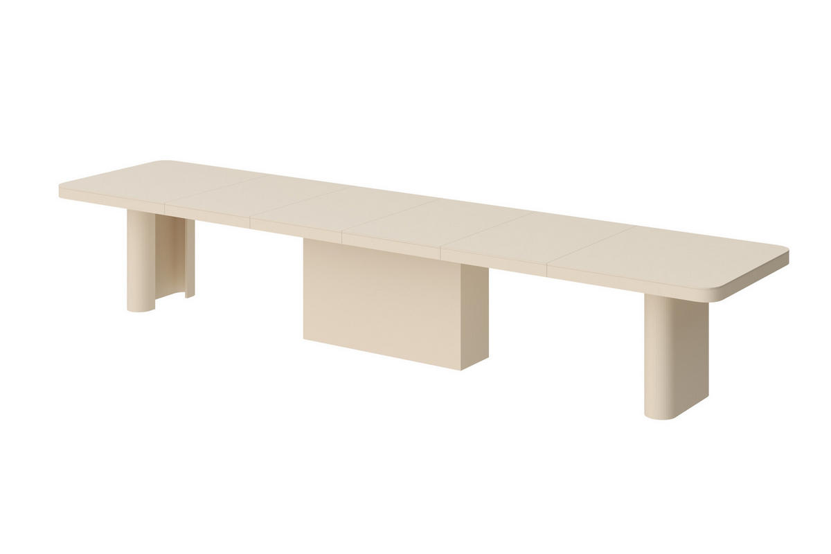 ESSTISCH rechteckig ausziehbar XXL Cappuccino matt 160/100/75 cm - Cappuccino, Holzwerkstoff (100/160/75cm) - designimpex