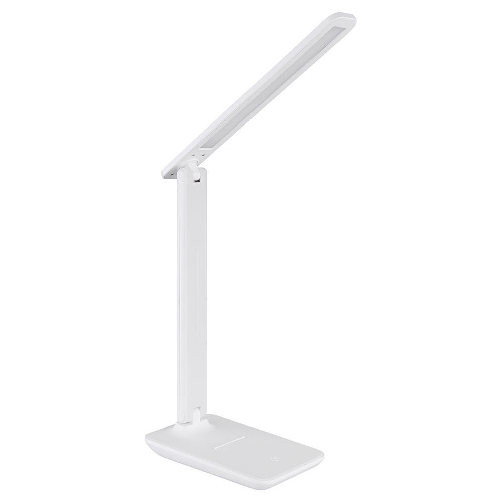 LED TISCHLEUCHTE Brighton Weiß Kunstleder - Weiß, Kunststoff (38/11.5/50cm) - Globo Lighting