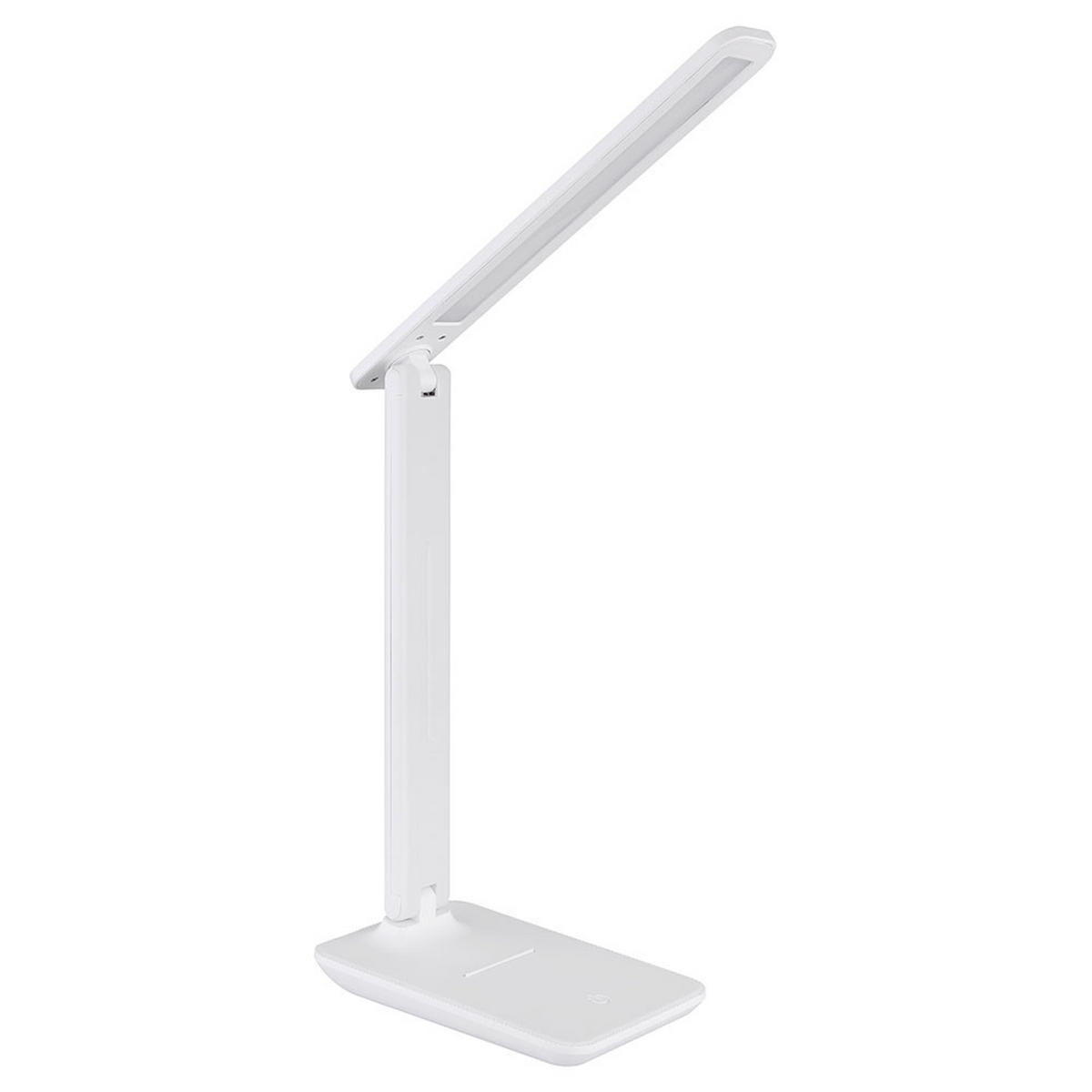 LED TISCHLEUCHTE Brighton Weiß Kunstleder - Weiß, Kunststoff (38/11.5/50cm) - Globo Lighting