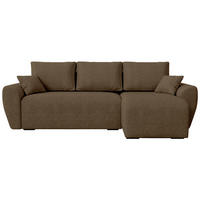 ECKSOFA Rotterdam mit Schlaffunktion Braun Bouclé - Braun, Textil (238/141cm) - Bromarkt
